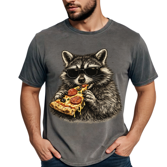 Vintage Raccoon Pizza Shirt | Funny Pizza Lover Comfort Colors® Tee