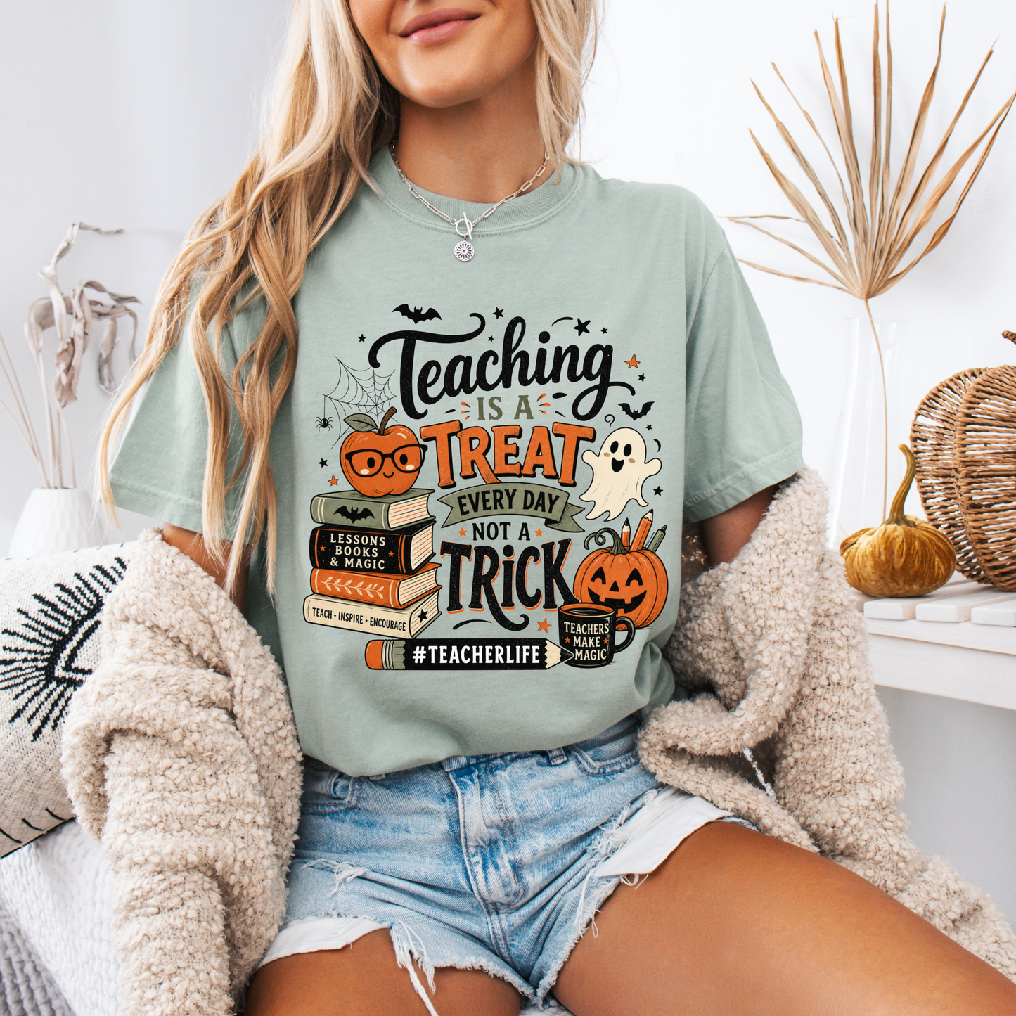 Teaching Is a Treat Shirt | Halloween Teacher T-Shirt
