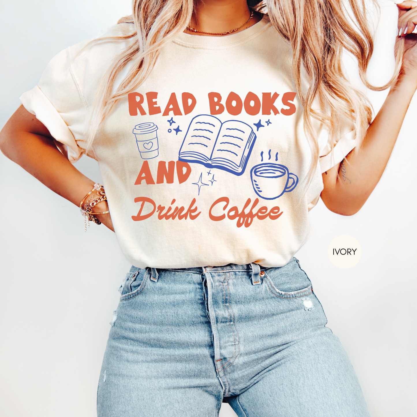 Read Books and Drink Coffee Shirt | Book Lover Graphic Tee