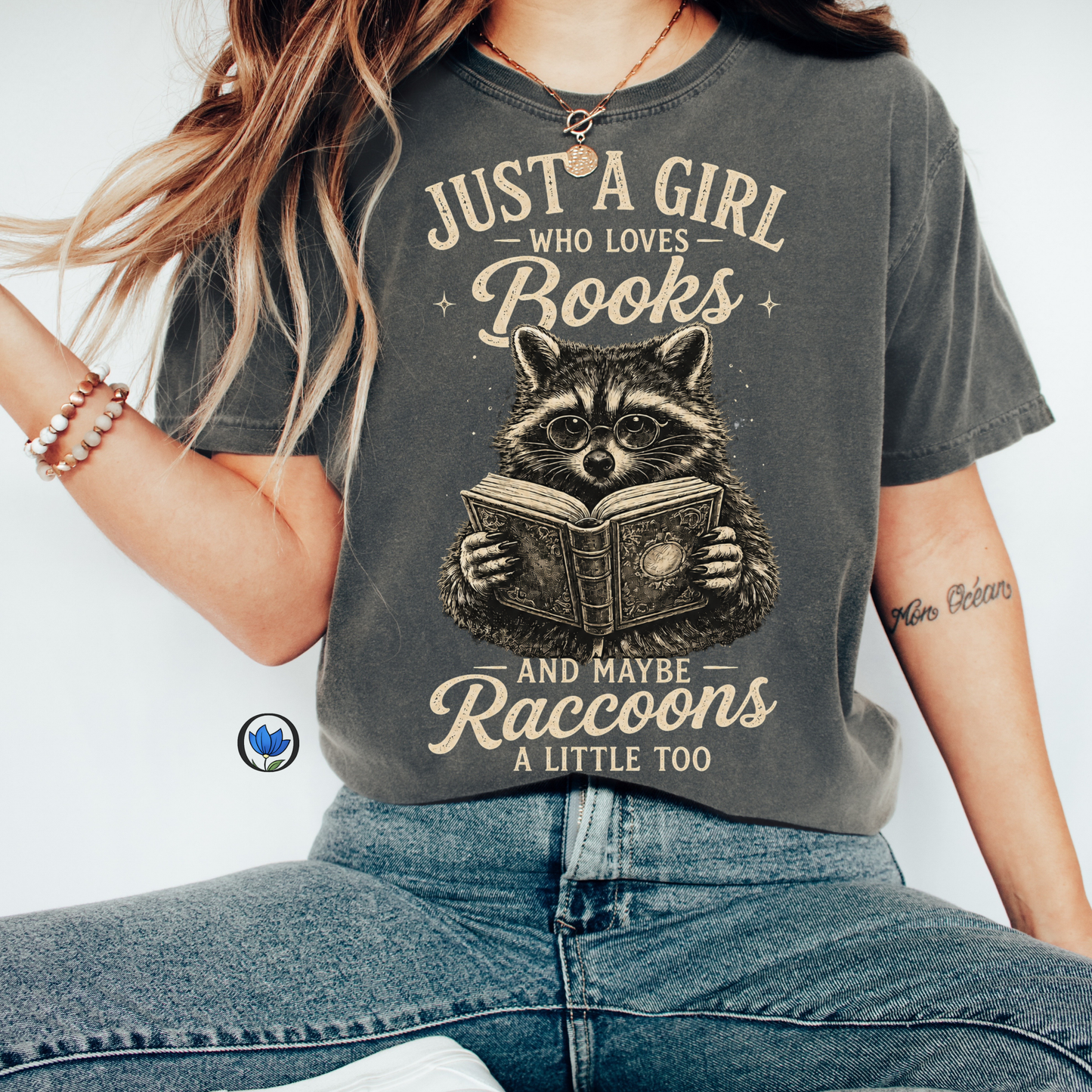 Just A Girl Who Loves Books & Maybe Raccoons Comfort Colors® Shirt