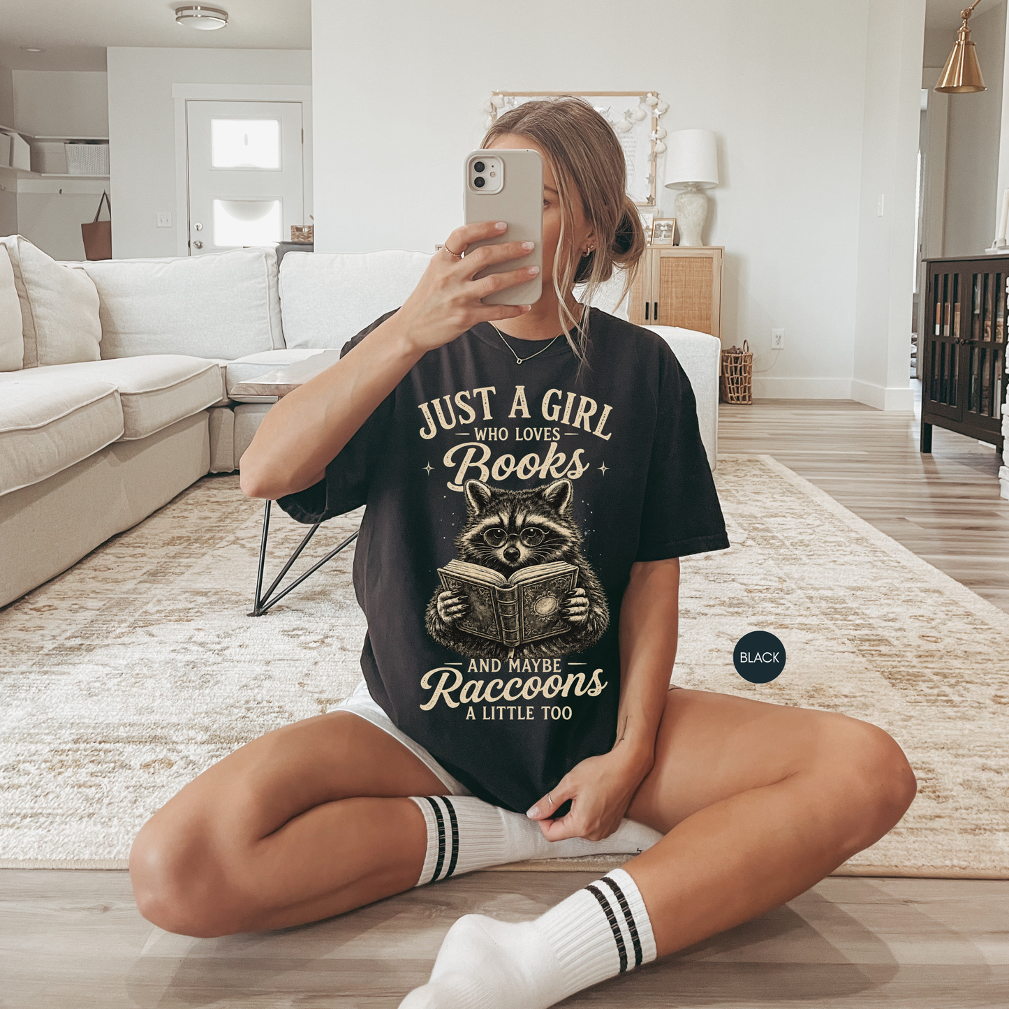 Just A Girl Who Loves Books & Maybe Raccoons Comfort Colors® Shirt