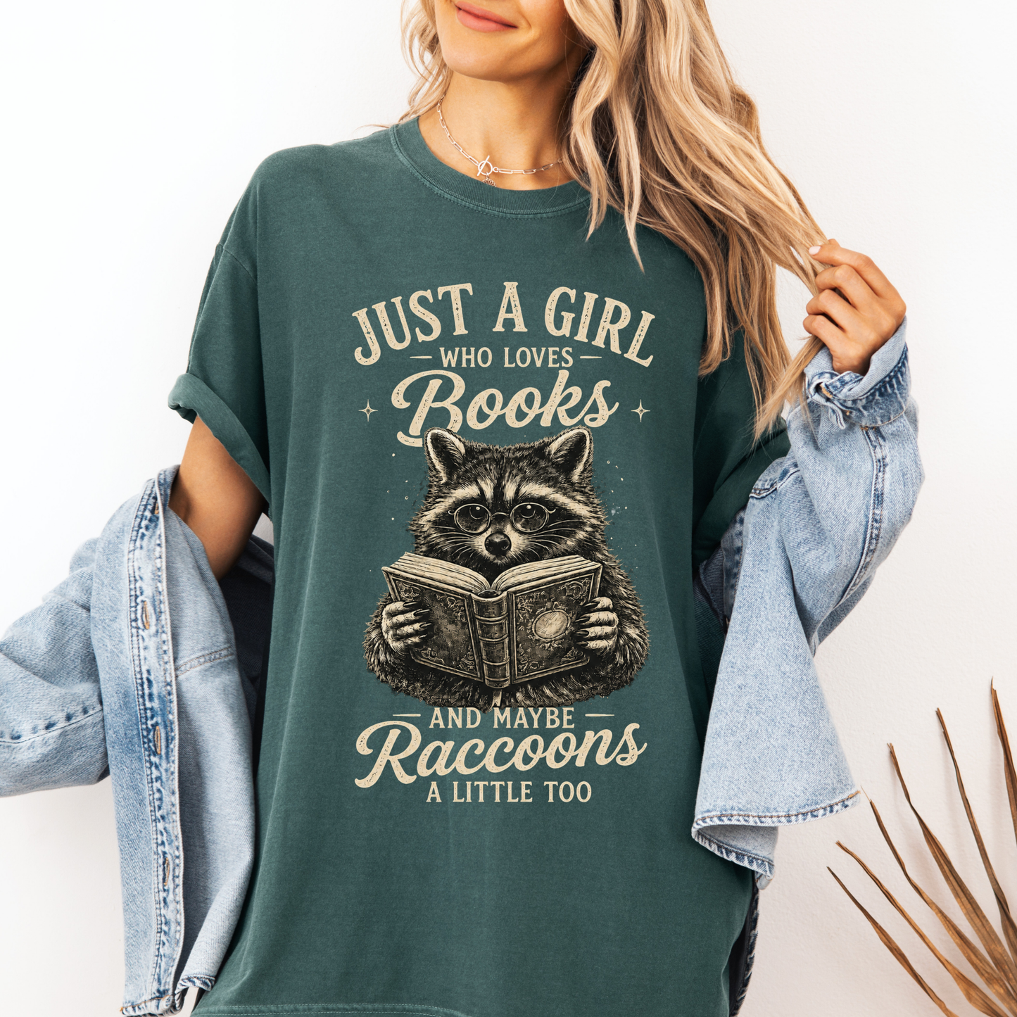 Just A Girl Who Loves Books & Maybe Raccoons Comfort Colors® Shirt