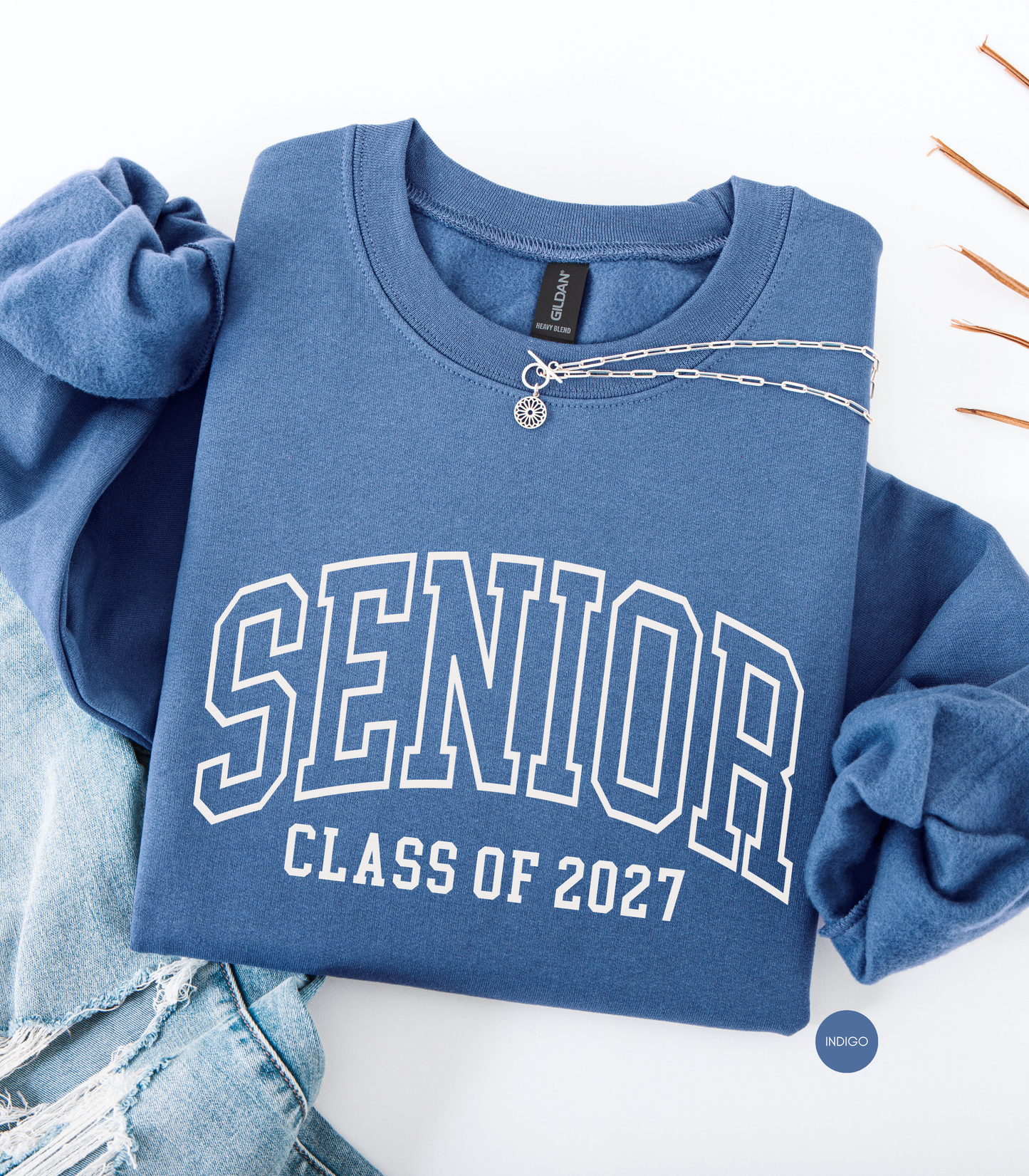 Senior Class of 2027 Sweatshirt | Varsity Graduation Crewneck | Cozy Senior Year Sweatshirt