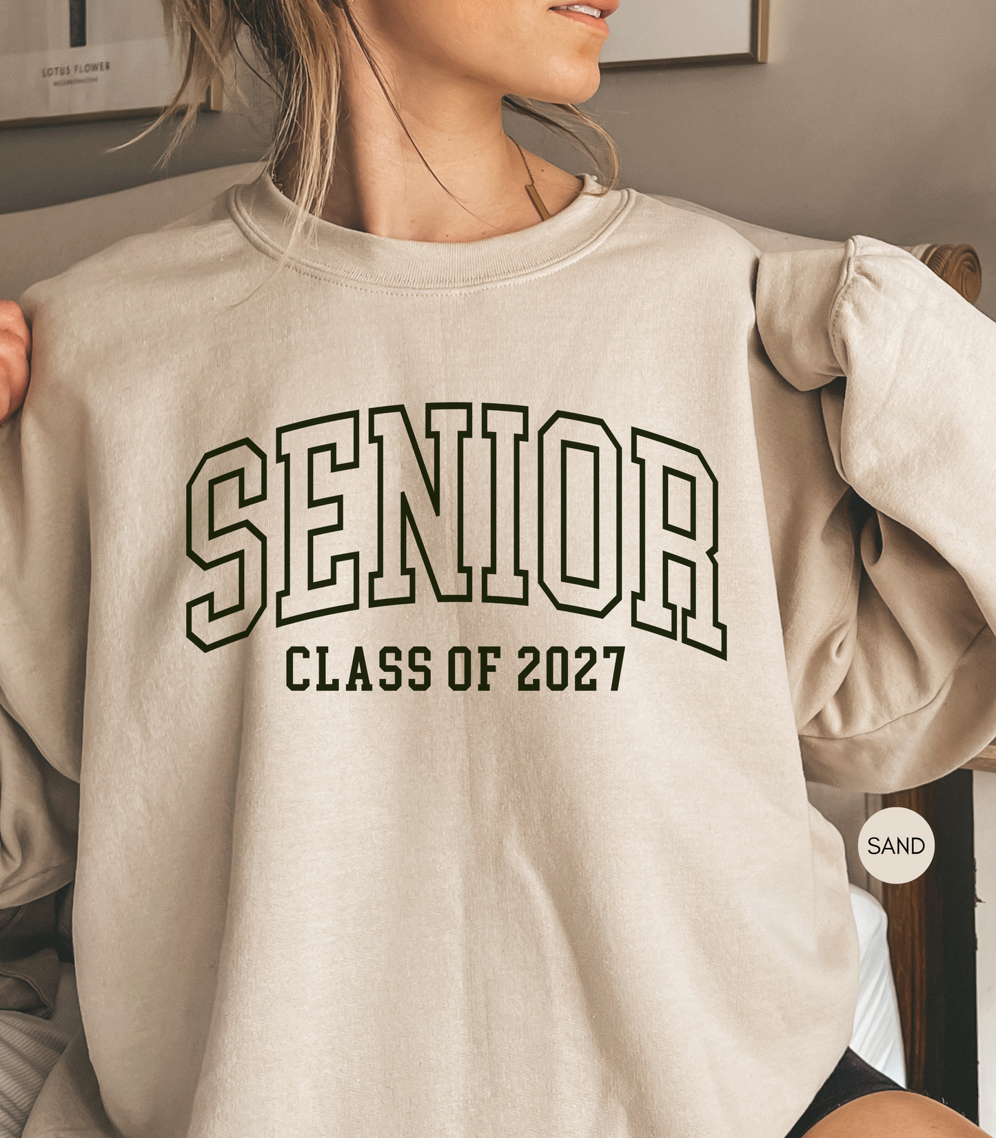 Senior Class of 2027 Sweatshirt | Varsity Graduation Crewneck | Cozy Senior Year Sweatshirt