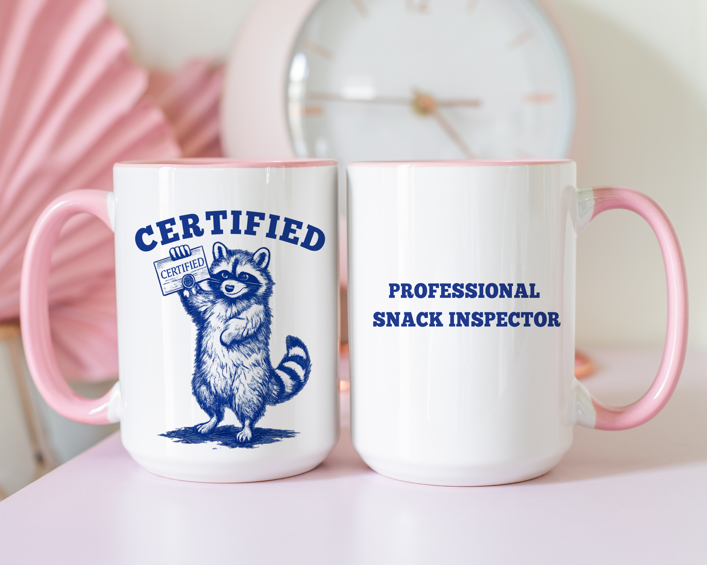 Certified Trash Panda Mug | Funny Raccoon Coffee Mug | Professional Snack Inspector Gift