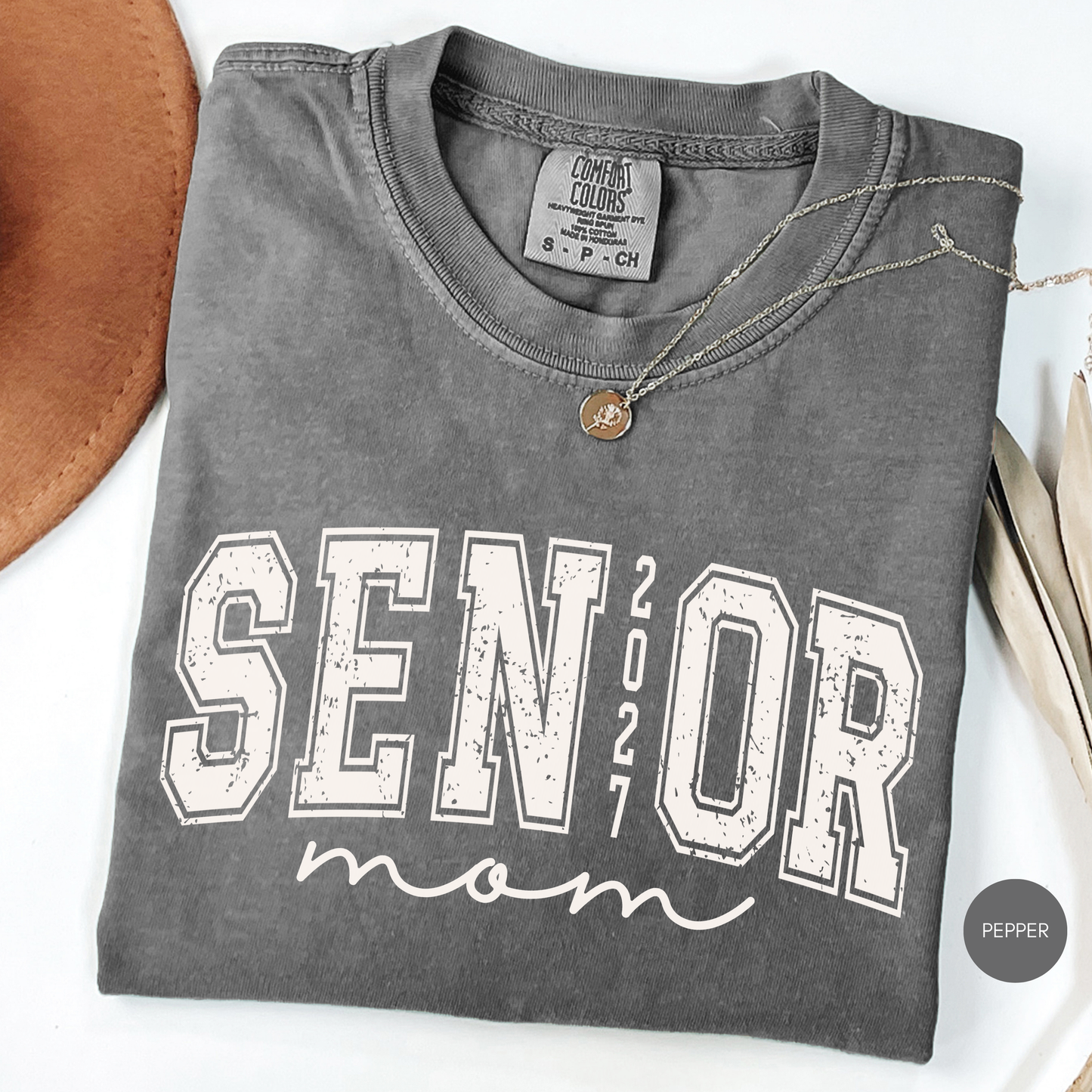 Senior Mom 2027 Shirt | Proud Class of 2027 Mom Varsity Graphic Tee