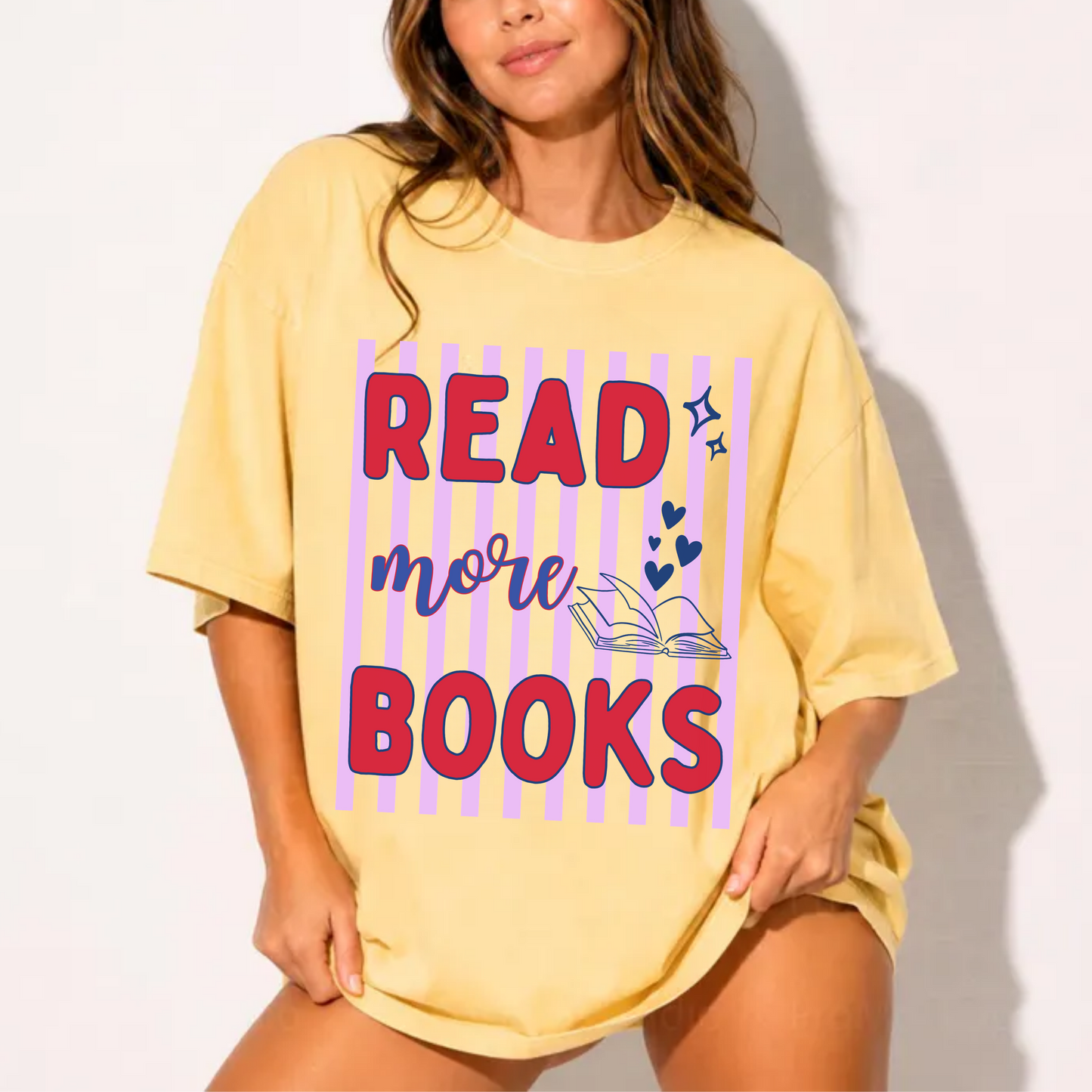 Read More Books Shirt | Book Lover Graphic Tee | Cute Reading T-Shirt for Bookworms