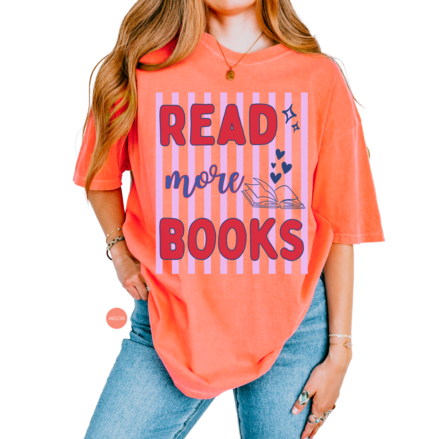 Read More Books Shirt | Book Lover Graphic Tee | Cute Reading T-Shirt for Bookworms