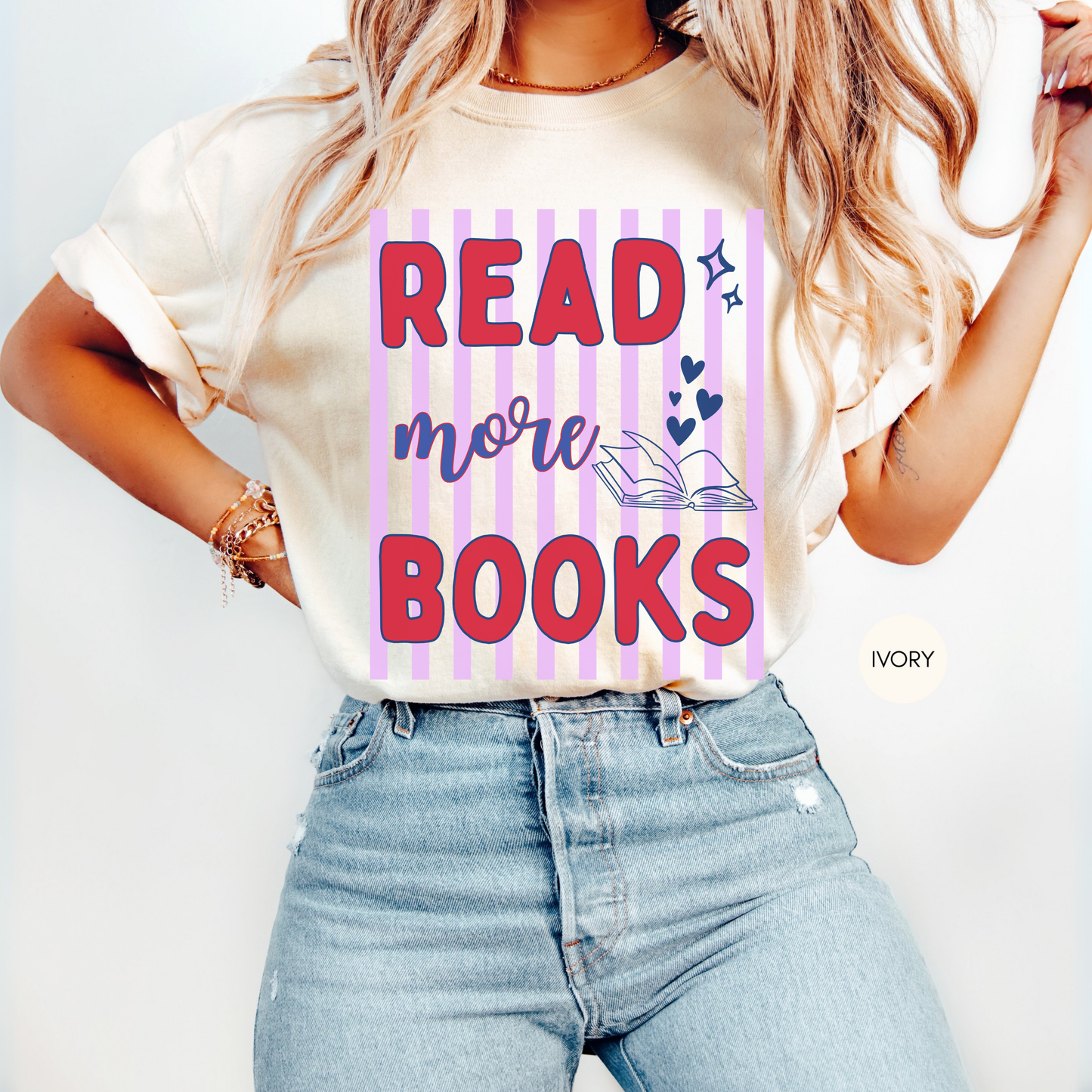 Read More Books Shirt | Book Lover Graphic Tee | Cute Reading T-Shirt for Bookworms
