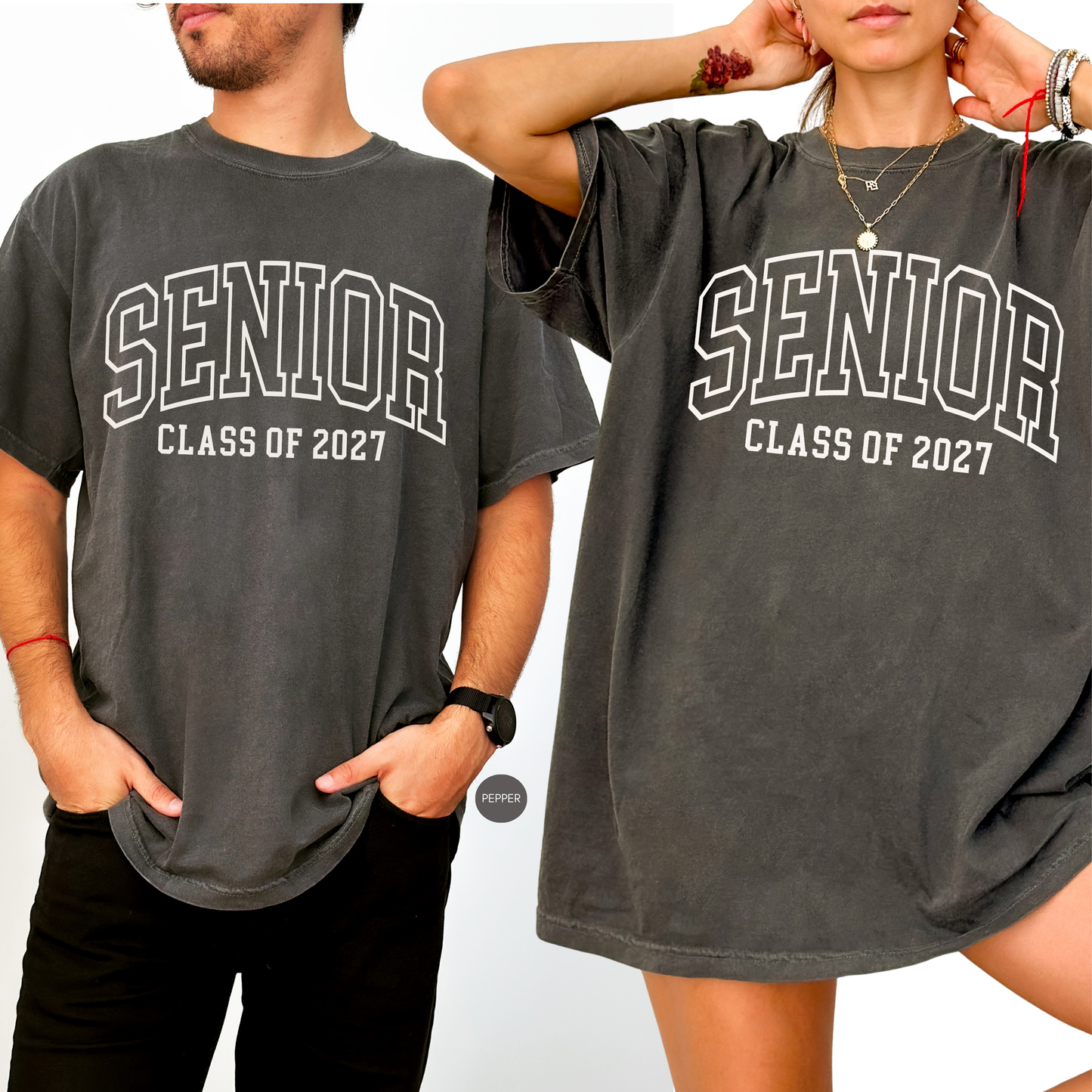 Senior Class of 2027 Shirt | Varsity Senior Graphic Tee | Class of 2027 T-Shirt
