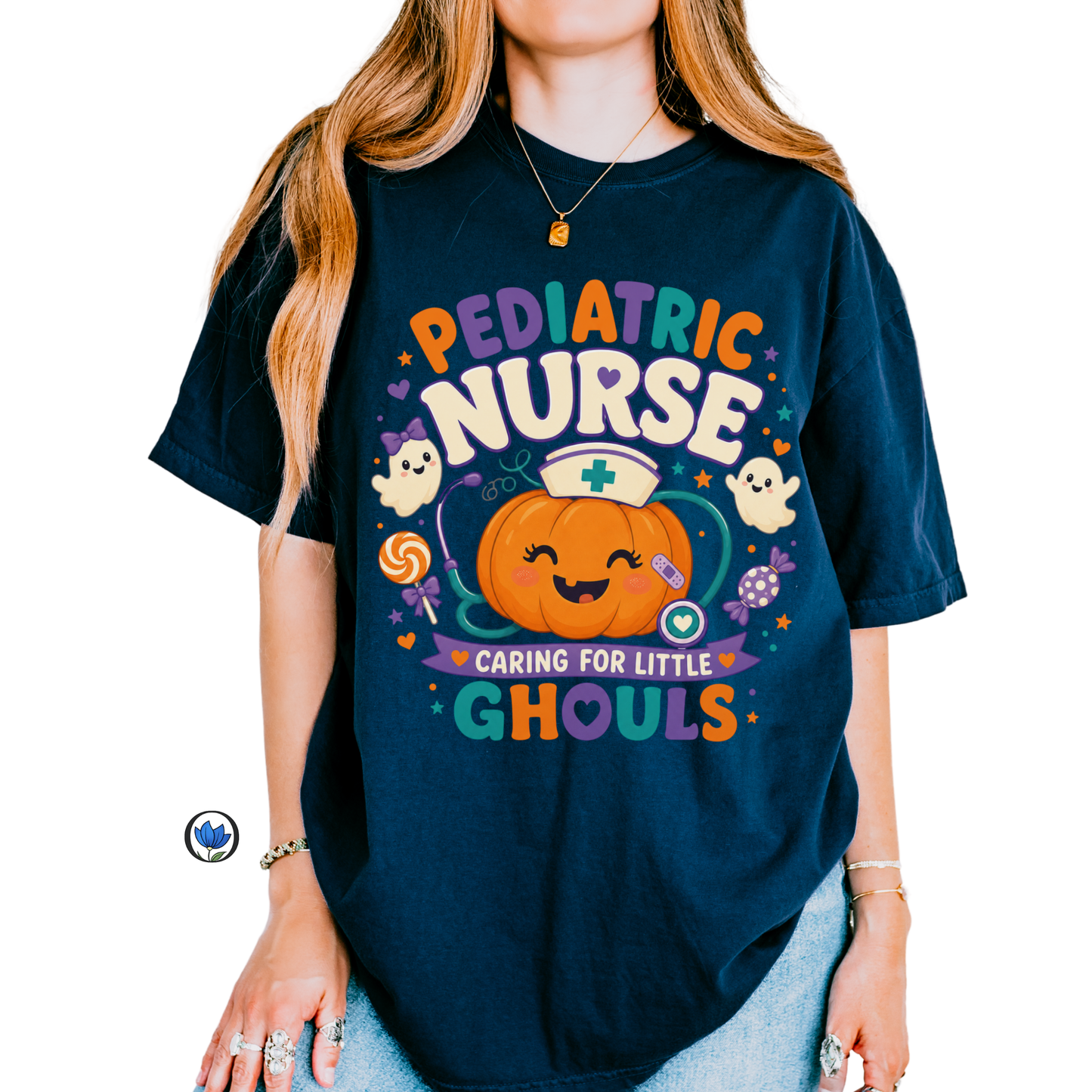 Pediatric Nurse Caring for Little Ghouls Halloween Shirt